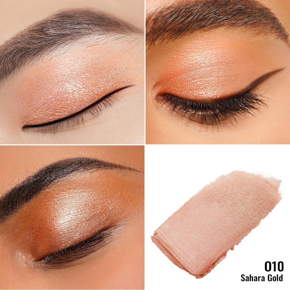 OULAC Cream Color Eyeshadow Sahara Gold Metallic Peach Nude Golden Shimmer NEW